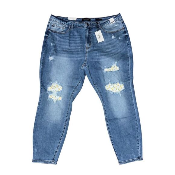 NWT Plus Size Judy Blue High Waist Lemon Patch Skinny Fit Jeans Size 22W #206 - Picture 8 of 14